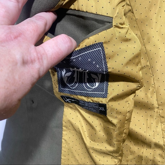 From The House Of Howe Mens Green Military Button Down Wool/Cotton Blazer XL - Picture 14 of 16